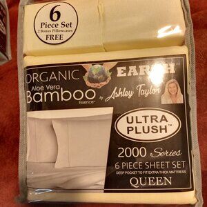 Sheet Set Light Yellow Queen Bamboo Organic Earth 6 Piece Ultra Plush New